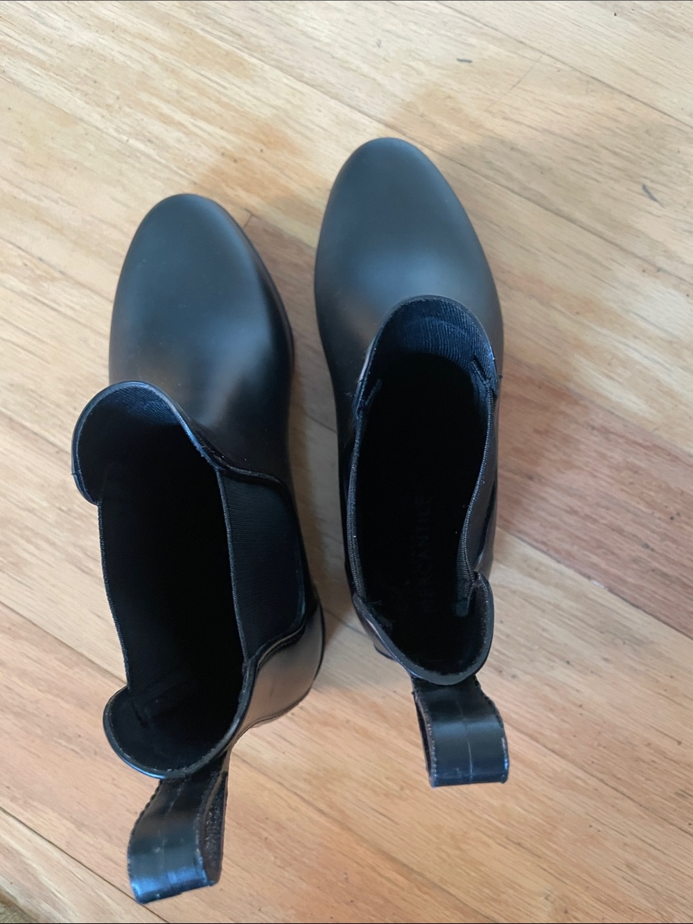 Black Chelsea Rain Ankle Boots budget crew Mercantile, ladies size 6 - Picture 5 of 7
